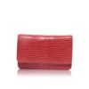 BARZAAR Matte Red Crocodile Leather Clutch Bag