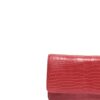 BARZAAR Matte Red Crocodile Leather Clutch Bag