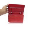 BARZAAR Matte Red Crocodile Leather Clutch Bag