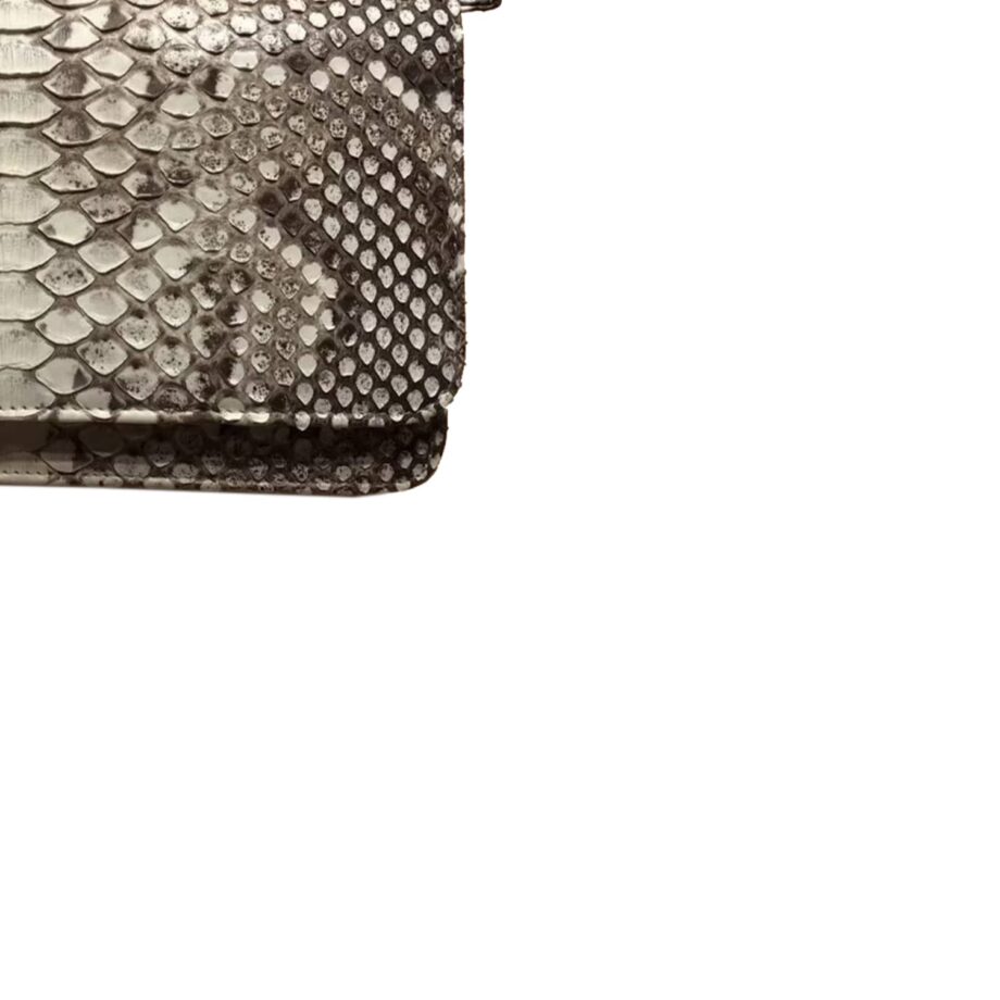 BARZAAR Natural Python Skin Clutch Bag