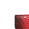 BARZAAR Red Python Leather Clutch Bag