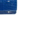 Barzaar Shiny Royal Blue Crocodile Leather Clutch Bag