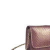 BARZAAR Metallic Purple Limited Cobra Leather Clutch Bag