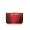 BARZAAR Red Python Skin Clutch Bag