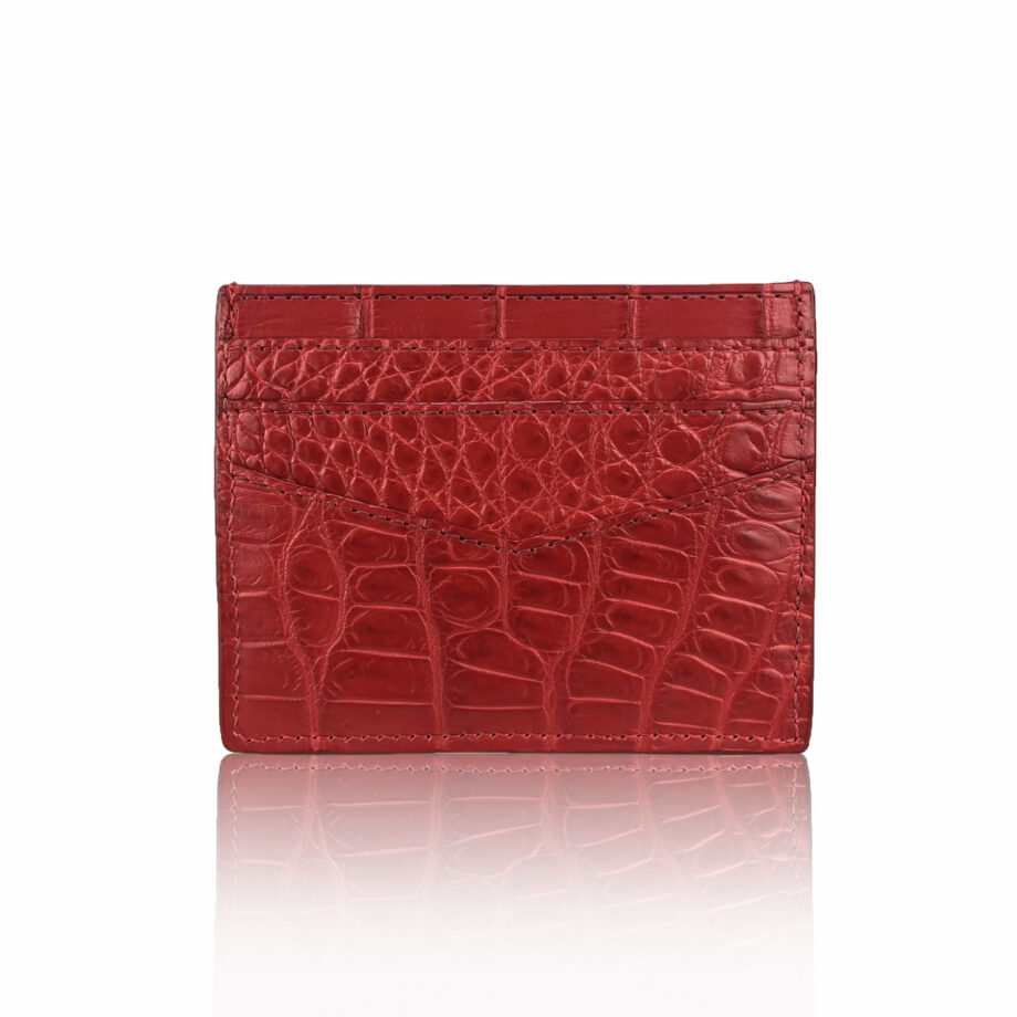 Crocodile Cardholder, Matte Red