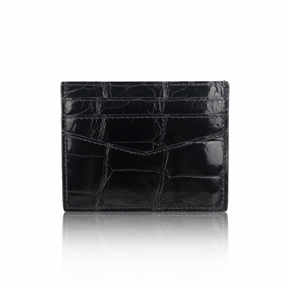 Crocodile Cardholder, Matte Black