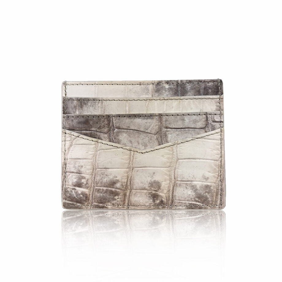 Crocodile Cardholder, White Himalayan