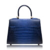 "GOLDMAS" Crocodile Handbag, Two Tone Blue Limited, size 25