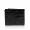 Crocodile Belly Leather Wallet , Black