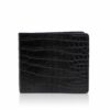 Crocodile Belly Leather Wallet , Black