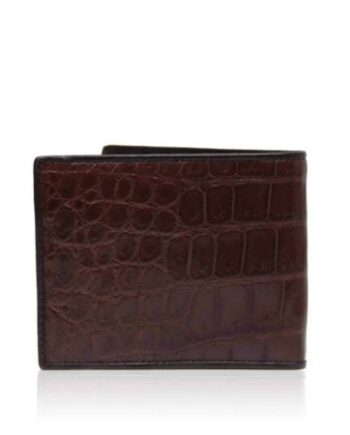 Crocodile Belly Leather Wallet , Brown