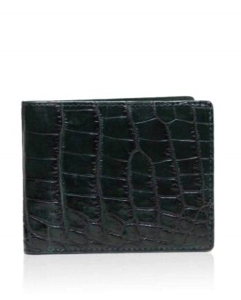Crocodile Belly Leather Wallet , Green