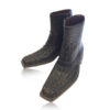 Crocodile Hornback & Belly Leather Cowboy Boot , Black