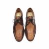 Crocodile Hornback Leather Formal Shoes , Two Tone