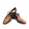 Crocodile Hornback Leather Formal Shoes , Two Tone