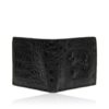 Crocodile Hornback Leather Wallet , Black