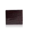 Crocodile Hornback Leather Wallet , Bordeaux