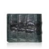 Crocodile Hornback Leather Wallet , Dark Green