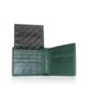 Crocodile Hornback Leather Wallet , Dark Green