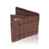 Crocodile Hornback Leather Wallet , Dark Tan