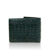 Crocodile Hornback Leather Wallet , Green