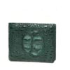 Crocodile Hornback Leather Wallet , Green