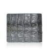 Crocodile Hornback Leather Wallet , Light Grey