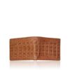 Crocodile Hornback Leather Wallet , Light Tan