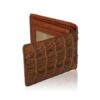 Crocodile Hornback Leather Wallet , Light Tan