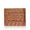 Crocodile Hornback Leather Wallet , Light Tan