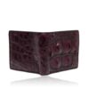 Crocodile Hornback Leather Wallet , Maroon