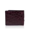 Crocodile Hornback Leather Wallet , Maroon