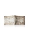 Crocodile Hornback Leather Wallet , White Himalayan