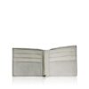 Crocodile Hornback Leather Wallet , White Himalayan