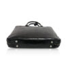 Crocodile Leather Laptop Bag , Black