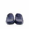 Crocodile Leather Moccasin , Navy Blue