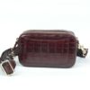 Crocodile Leather Waist Bag , Wine