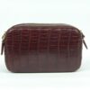 Crocodile Leather Waist Bag , Wine