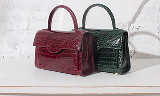 Crocodile Skin Handbag GLACIER