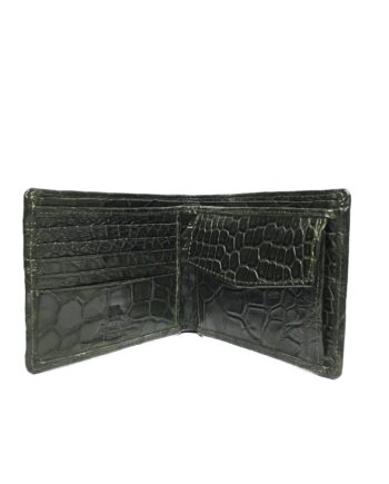 Full Crocodile Leather Wallet , Dark Grey