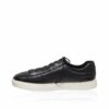 Lamb Leather Lace Up Sneaker , Black