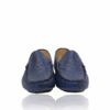 Ostrich Leather Moccasin Blue