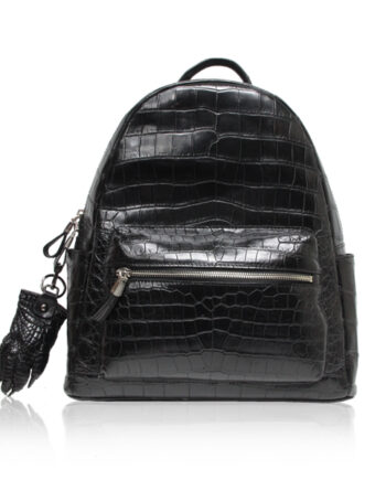 RENNY Crocodile Backpack , Size 34 , Black