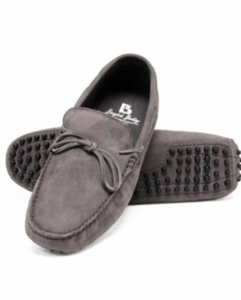 Suede Leather Moccasin , Grey