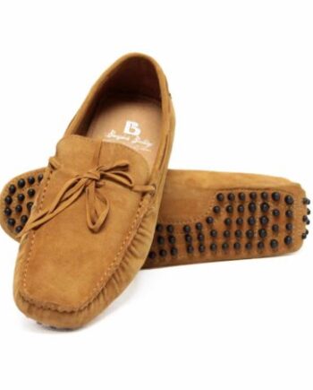 Suede Leather Moccasin , Tan