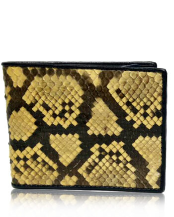 Python Leather Wallet , Yellow