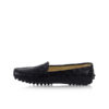 Crocodile Leather Moccasin Shoes Black