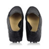 Crocodile Leather Moccasin Shoes Black