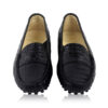 Crocodile Leather Moccasin Shoes Black