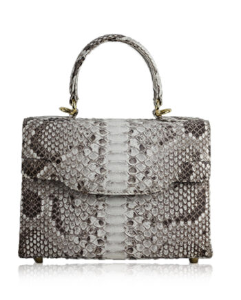 MARYAS Natural Python Leather Handbag, Size 25
